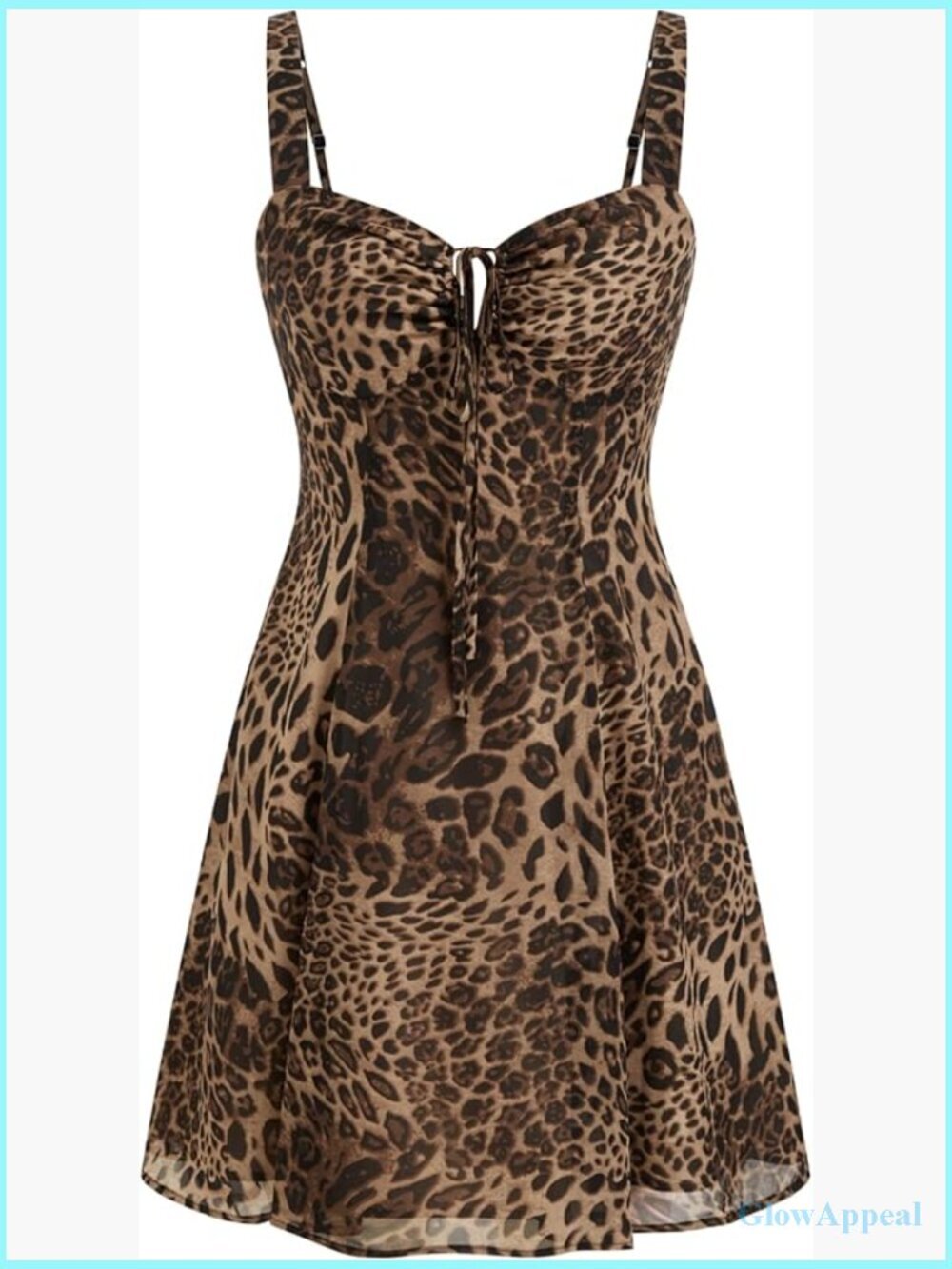 Leopard Print Mini Dress Sleeveless Cocktail Party Y2K